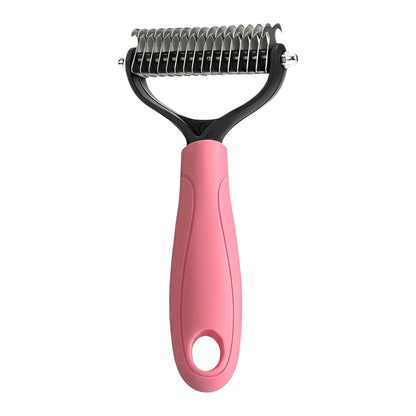 Universal Pet Detangling Comb for Dogs Grooming Tool Double-Sided Stainless Steel for Coat Care & Shedding Removal Easy to Use Essential Grooming